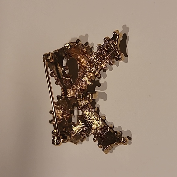 MyLu Vintage Gold Tone Bow Brooch Pin - Picture 3 of 3